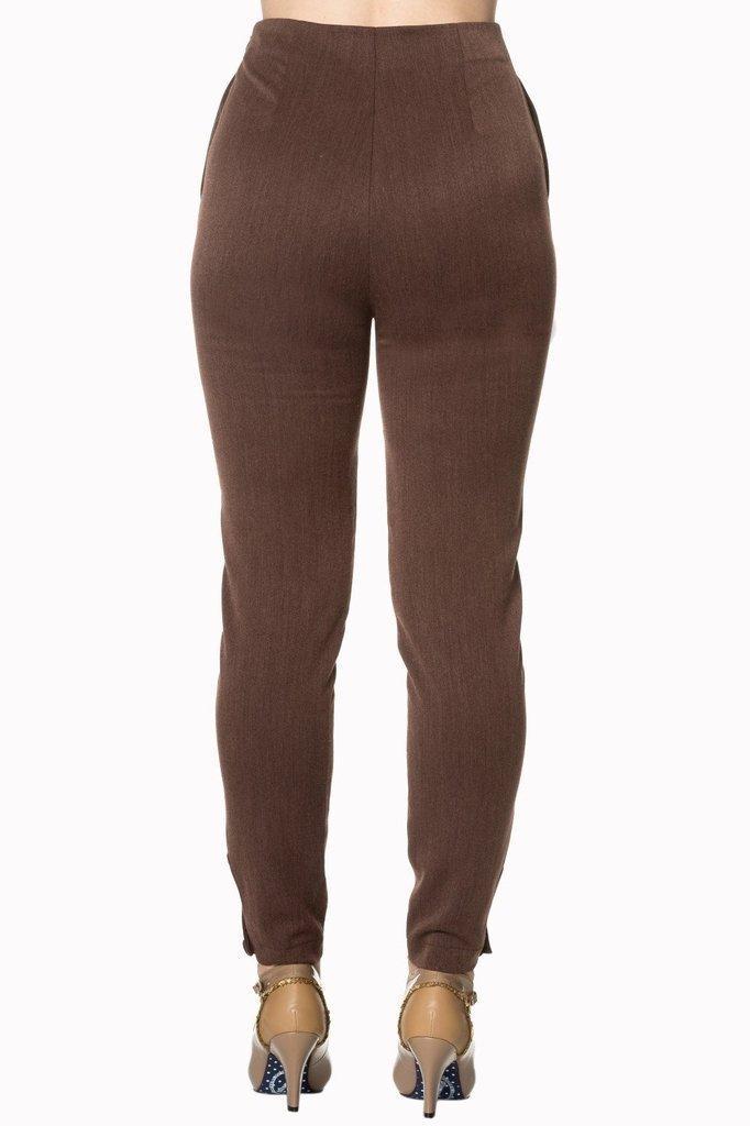 Tempting Fate Highwaist Trouser-Banned-Dark Fashion Clothing