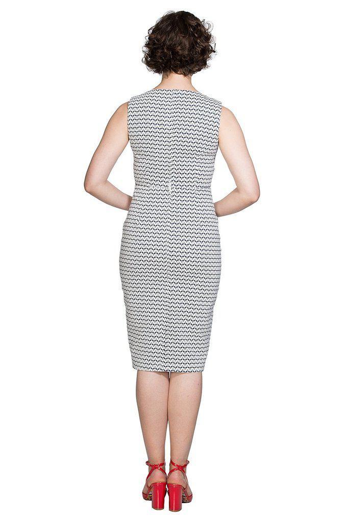 Tile Print Wiggle Dress-Banned-Dark Fashion Clothing