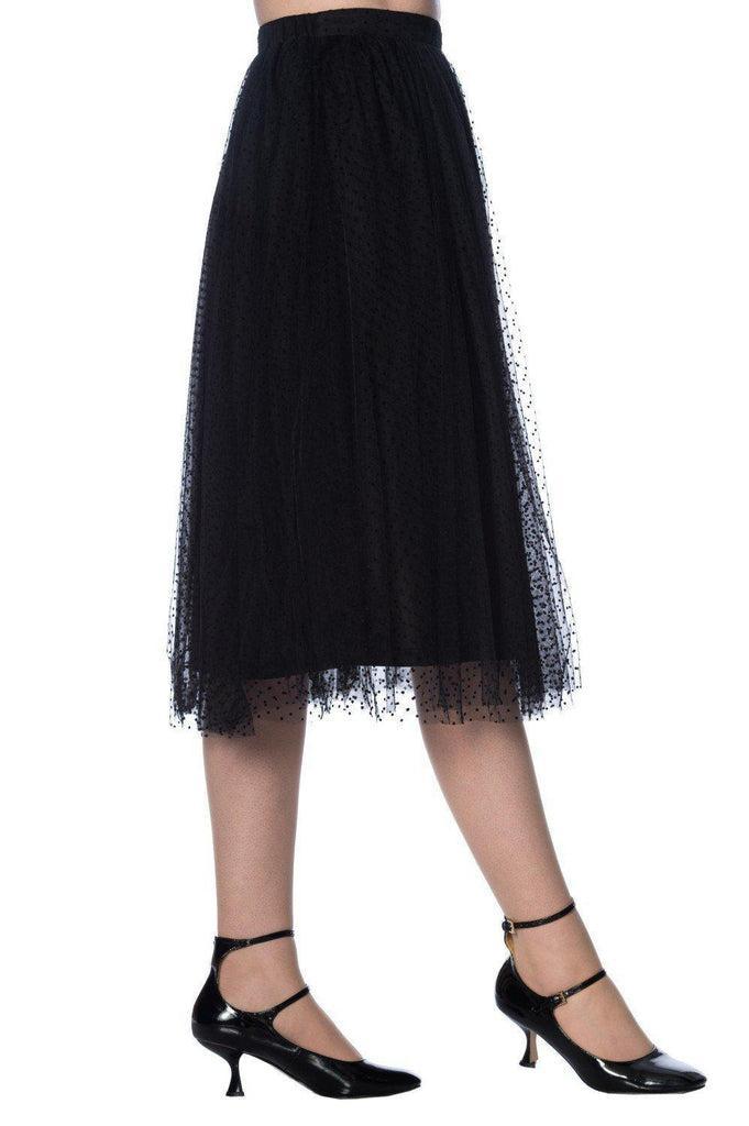 Timea Tule Skirt-Banned-Dark Fashion Clothing