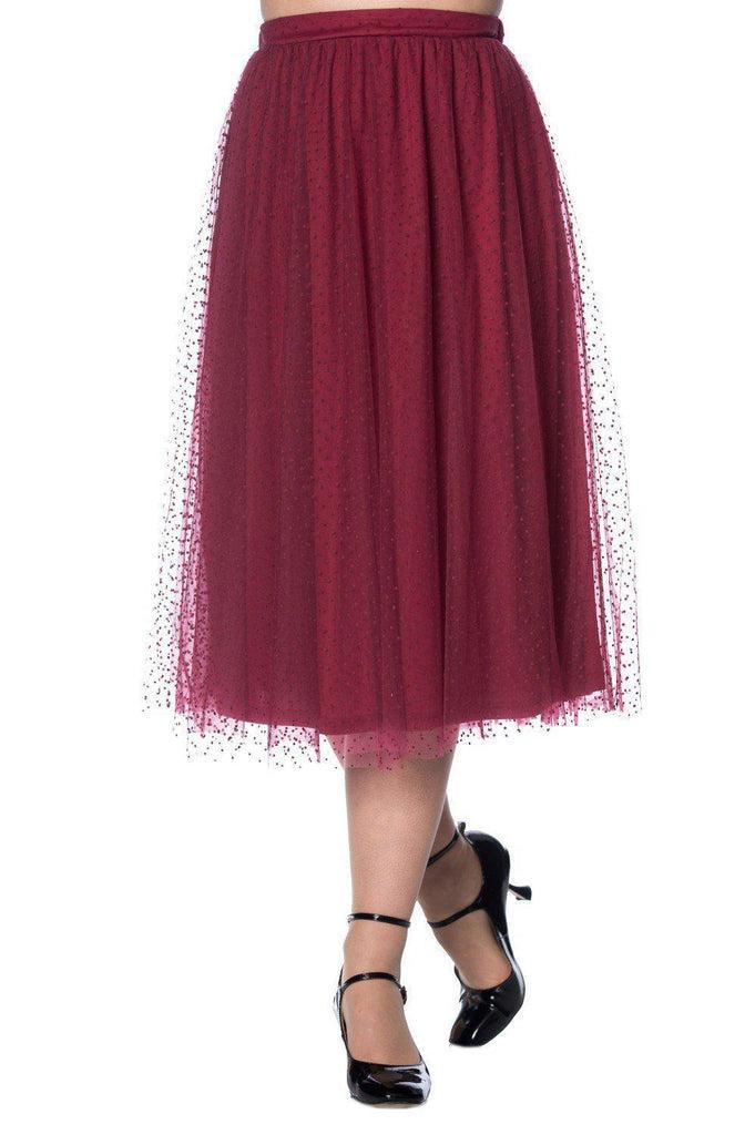 Timea Tule Skirt-Banned-Dark Fashion Clothing