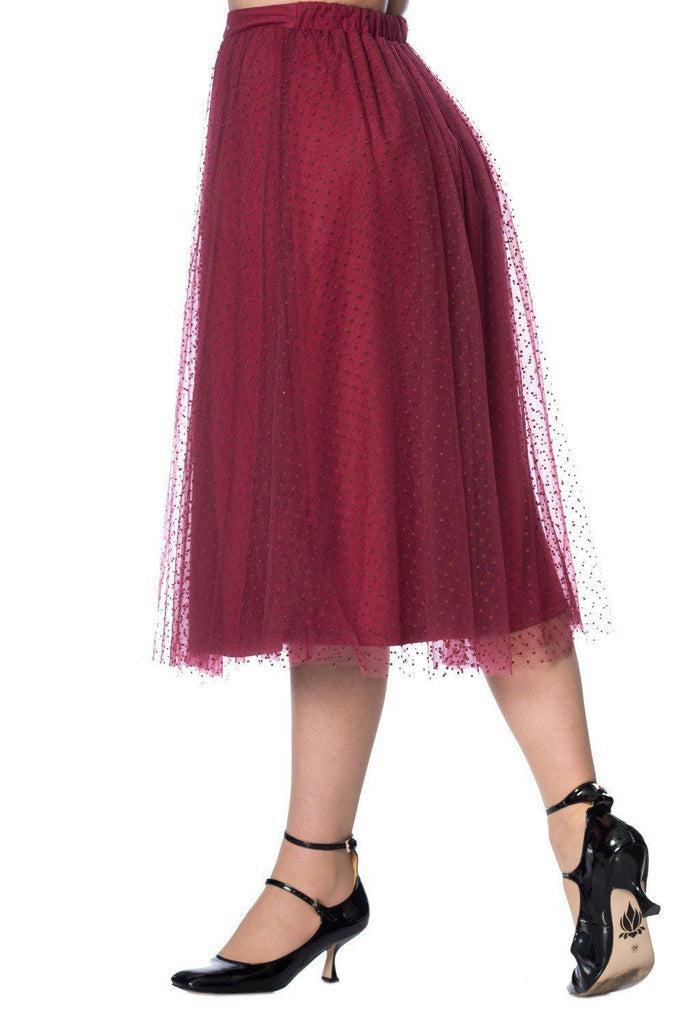 Timea Tule Skirt-Banned-Dark Fashion Clothing