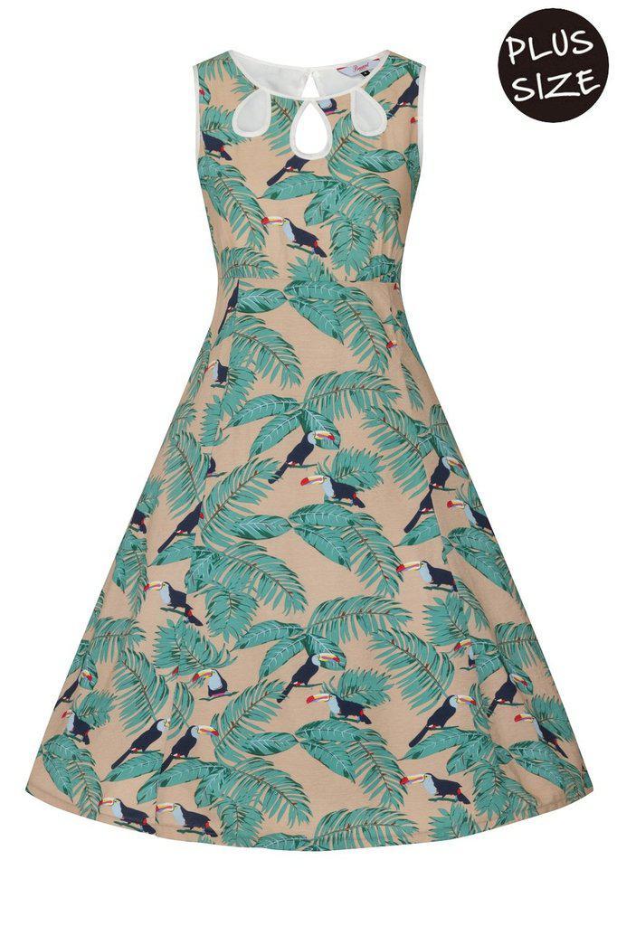 Toucan All Over Dress-Banned-Dark Fashion Clothing