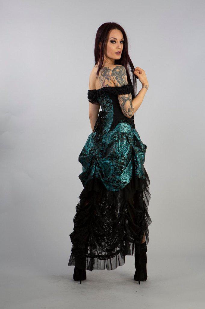 Versailles Corset Dress In Jacquard-Burleska-Dark Fashion Clothing