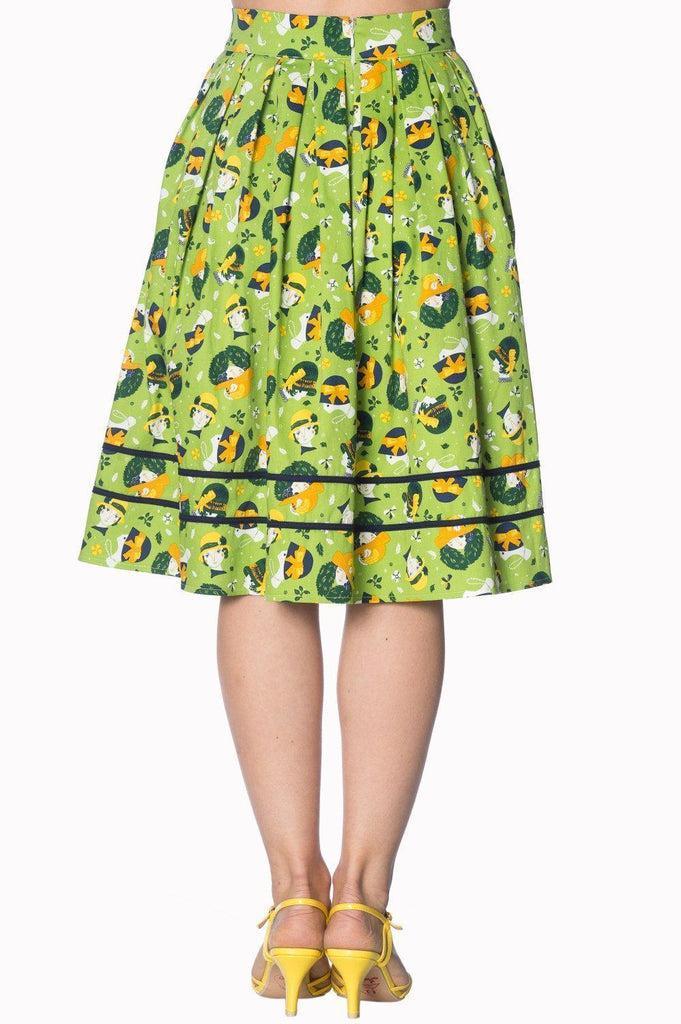 Vintage Hat 50s Style Skirt-Banned-Dark Fashion Clothing