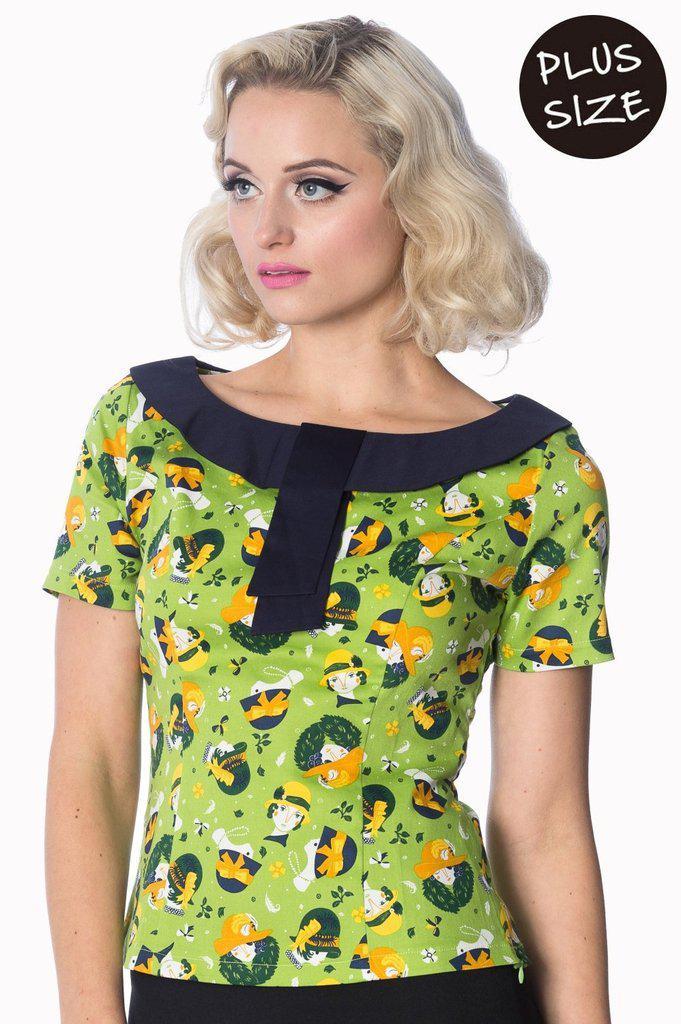 Vintage Hat Plus Size Top-Banned-Dark Fashion Clothing