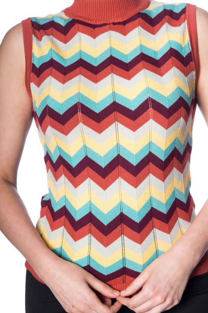 Zadia Zig Zag Tank-Banned-Dark Fashion Clothing