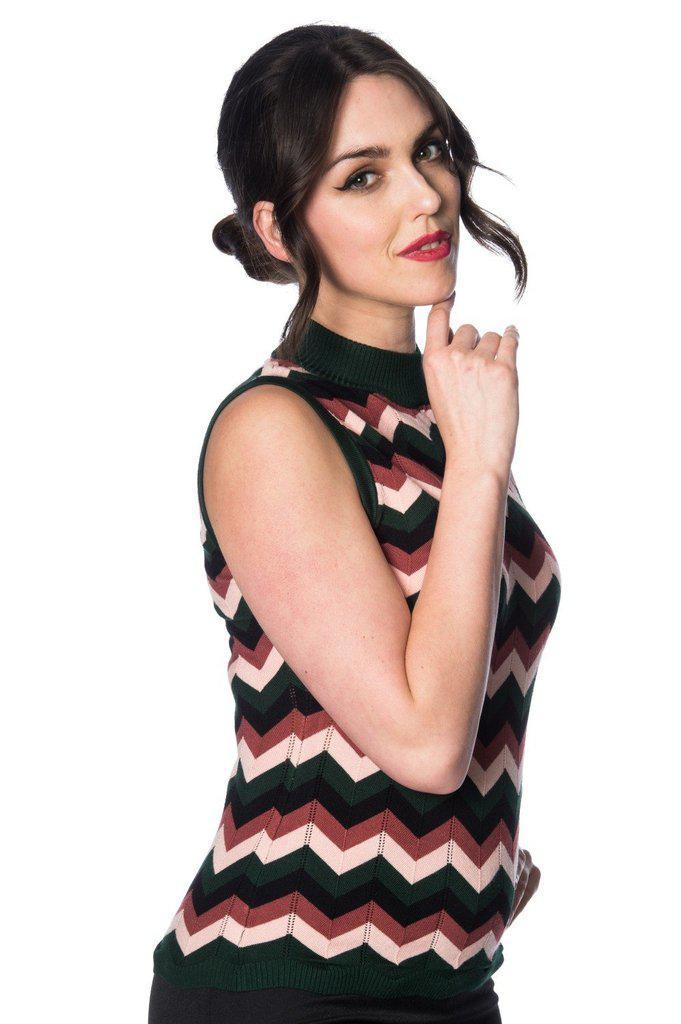 Zadia Zig Zag Tank-Banned-Dark Fashion Clothing