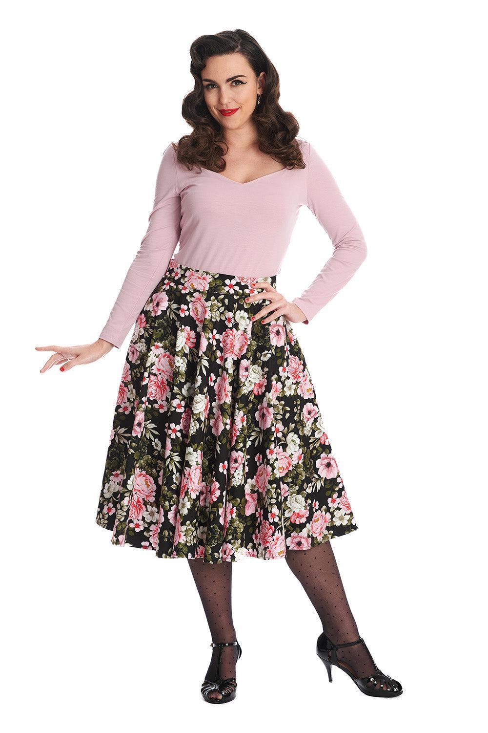 Pink Bloom Swing Skirt