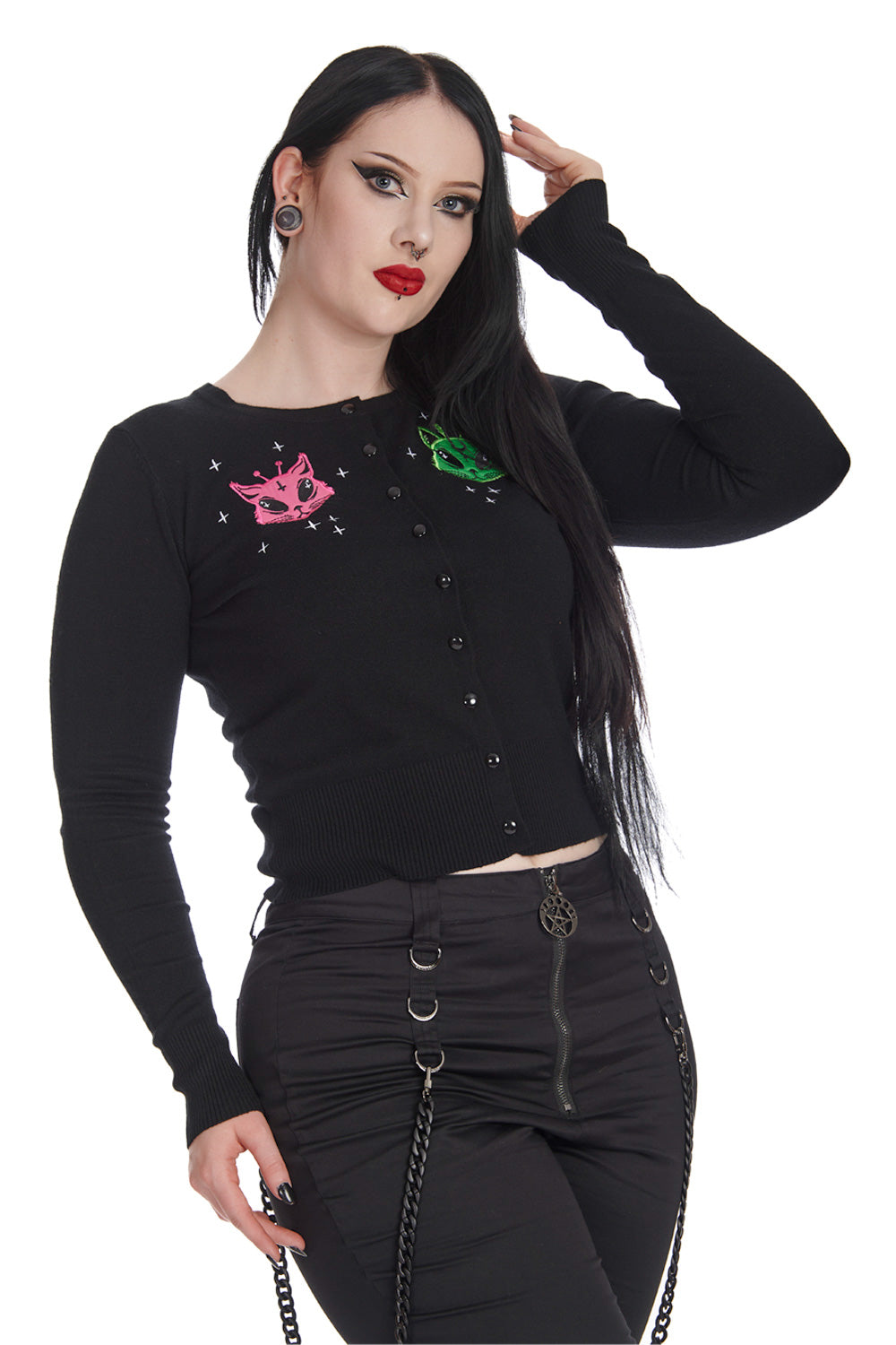 Black Alien Pink Space Cardigan