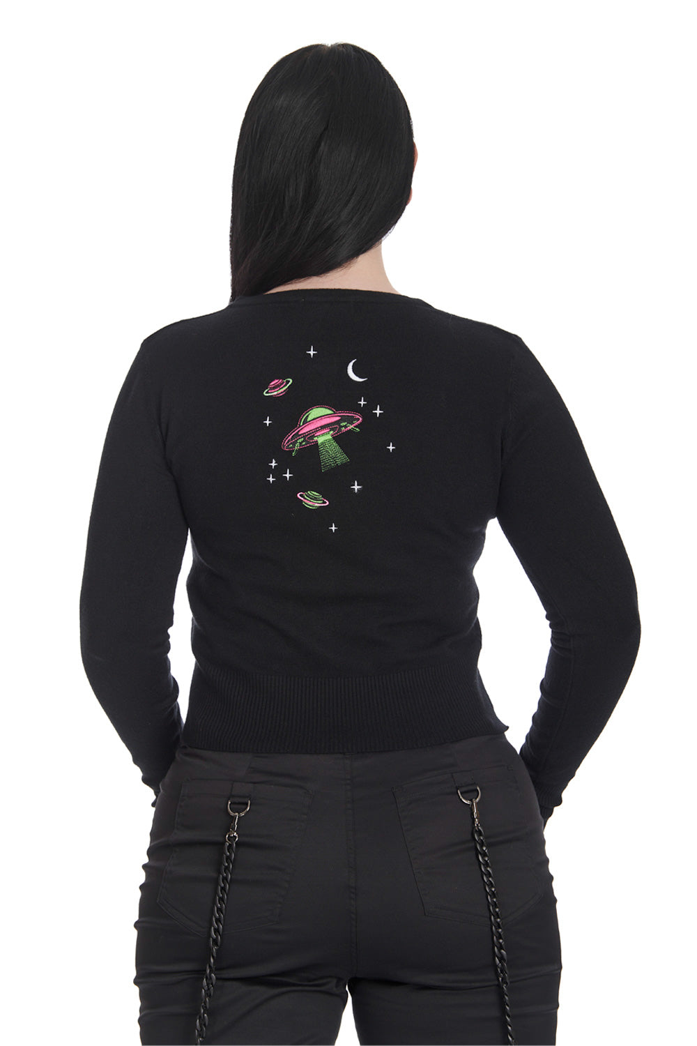 Black Alien Pink Space Cardigan