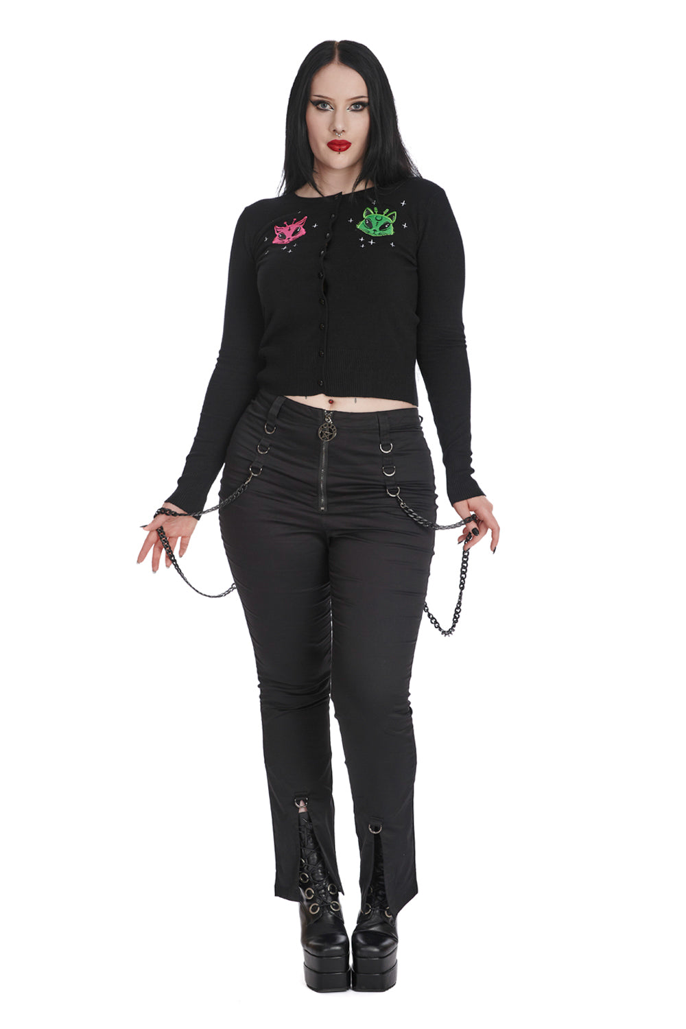 Black Alien Pink Space Cardigan