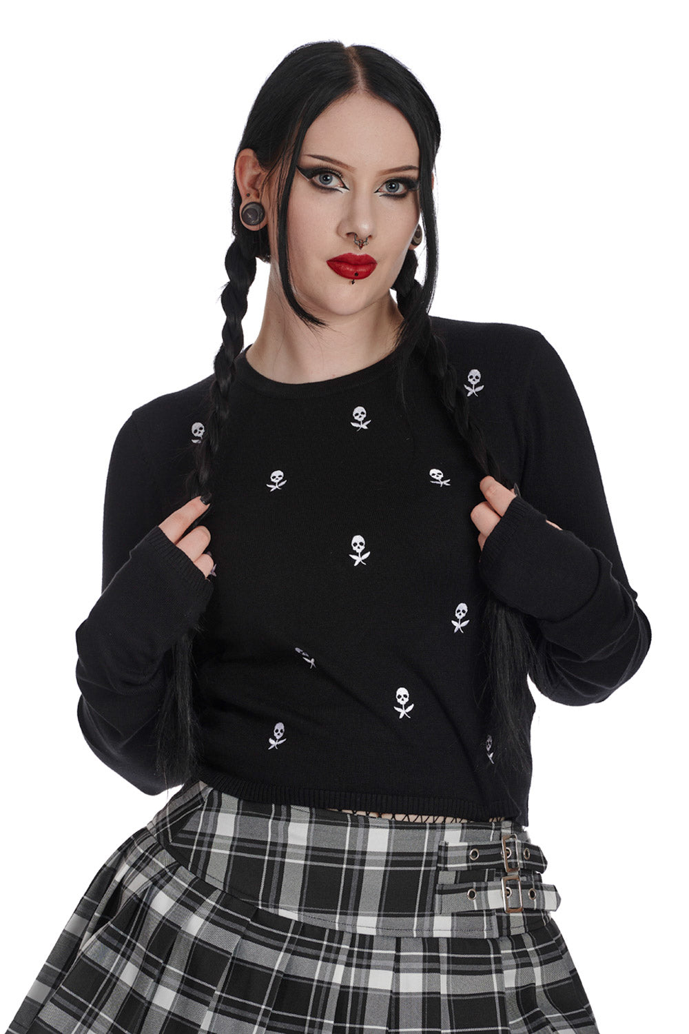 Black Nevermore Knitted Jumper