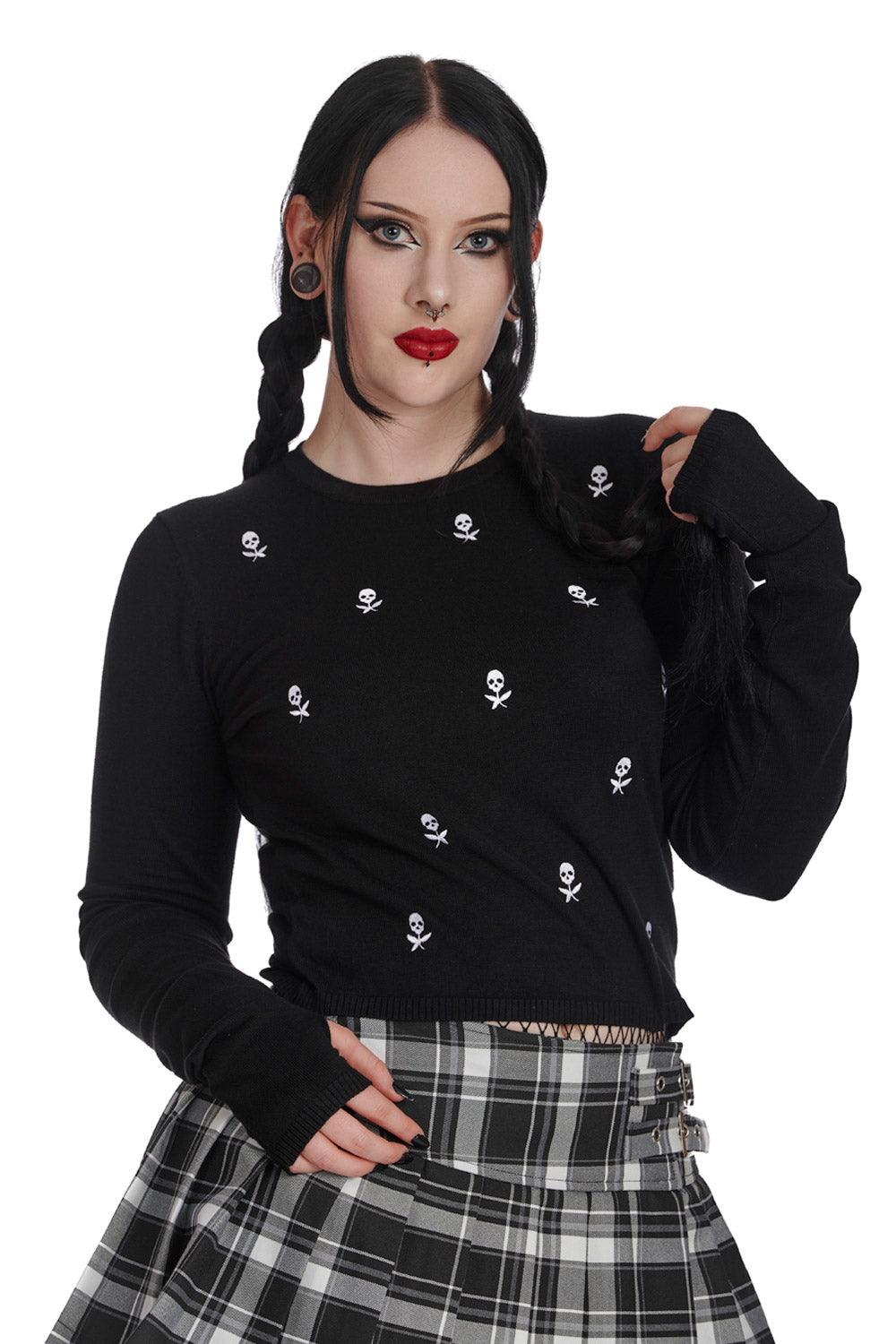 Black Nevermore Knitted Jumper
