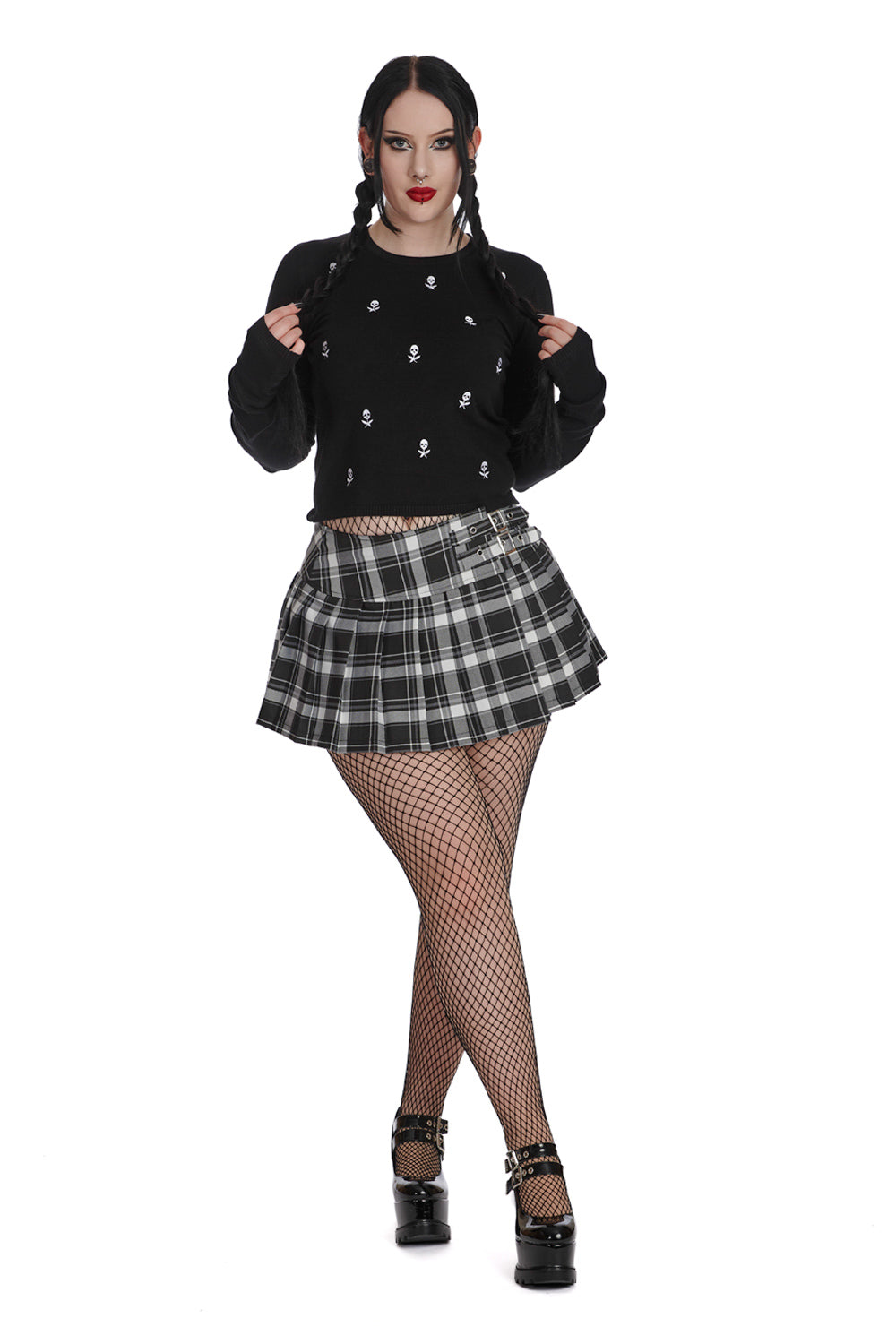 Black Nevermore Knitted Jumper