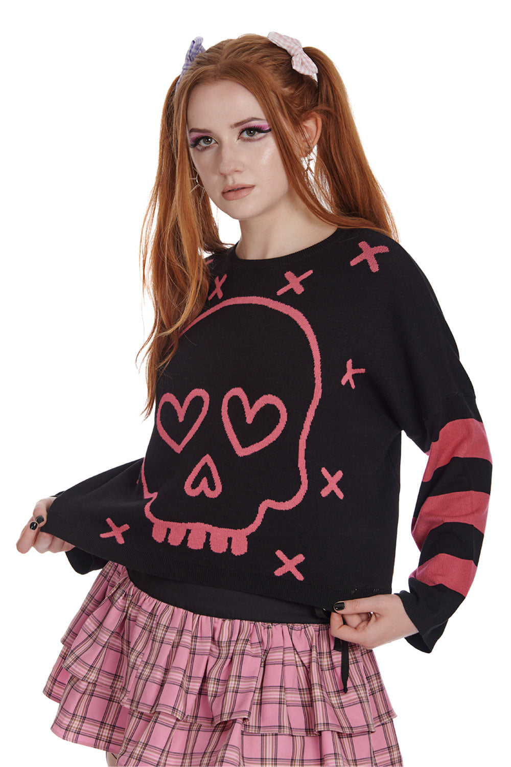 Black & Pink Miki Knitted Jumper