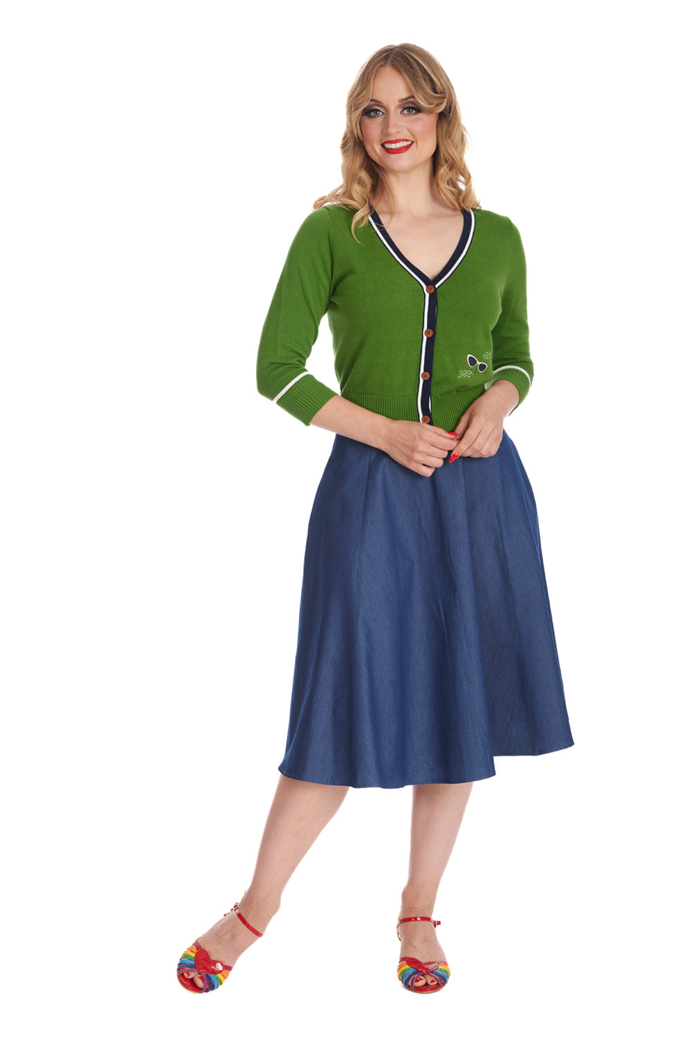 Green Beach Glasses Cardigan