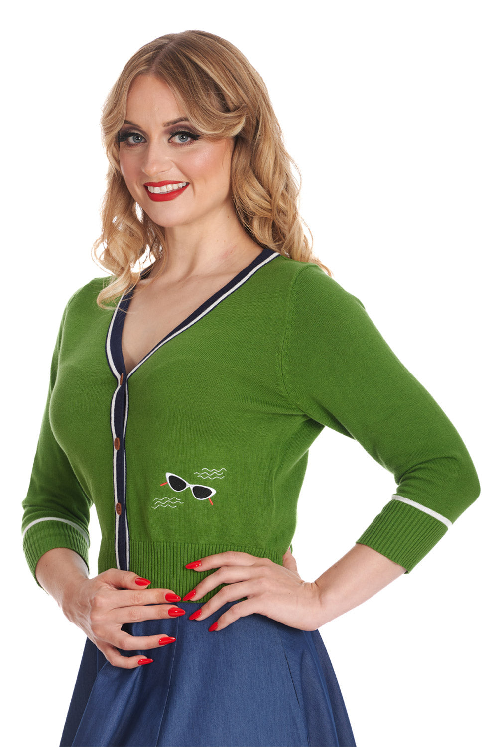 Green Beach Glasses Cardigan
