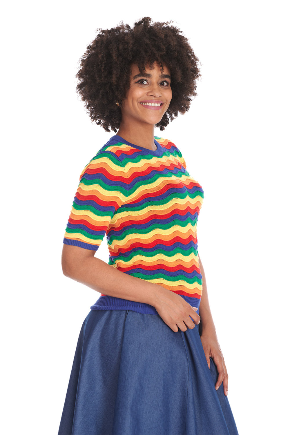 Multicolor Rainbow Waves Jumper
