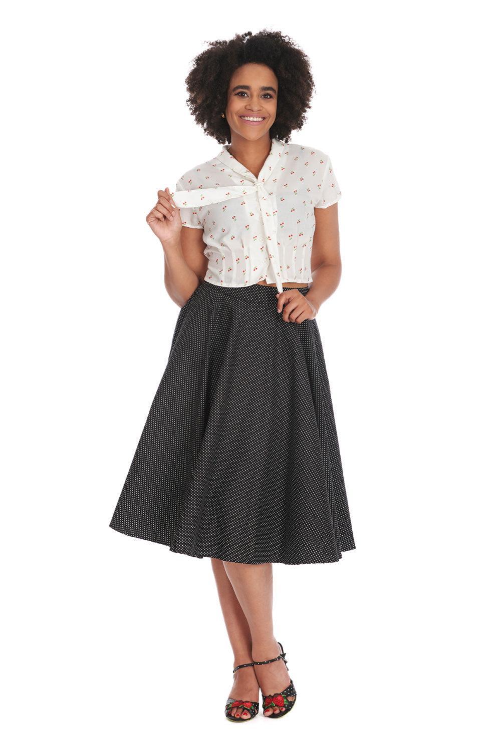 Mini Polka Queen Swing Skirt