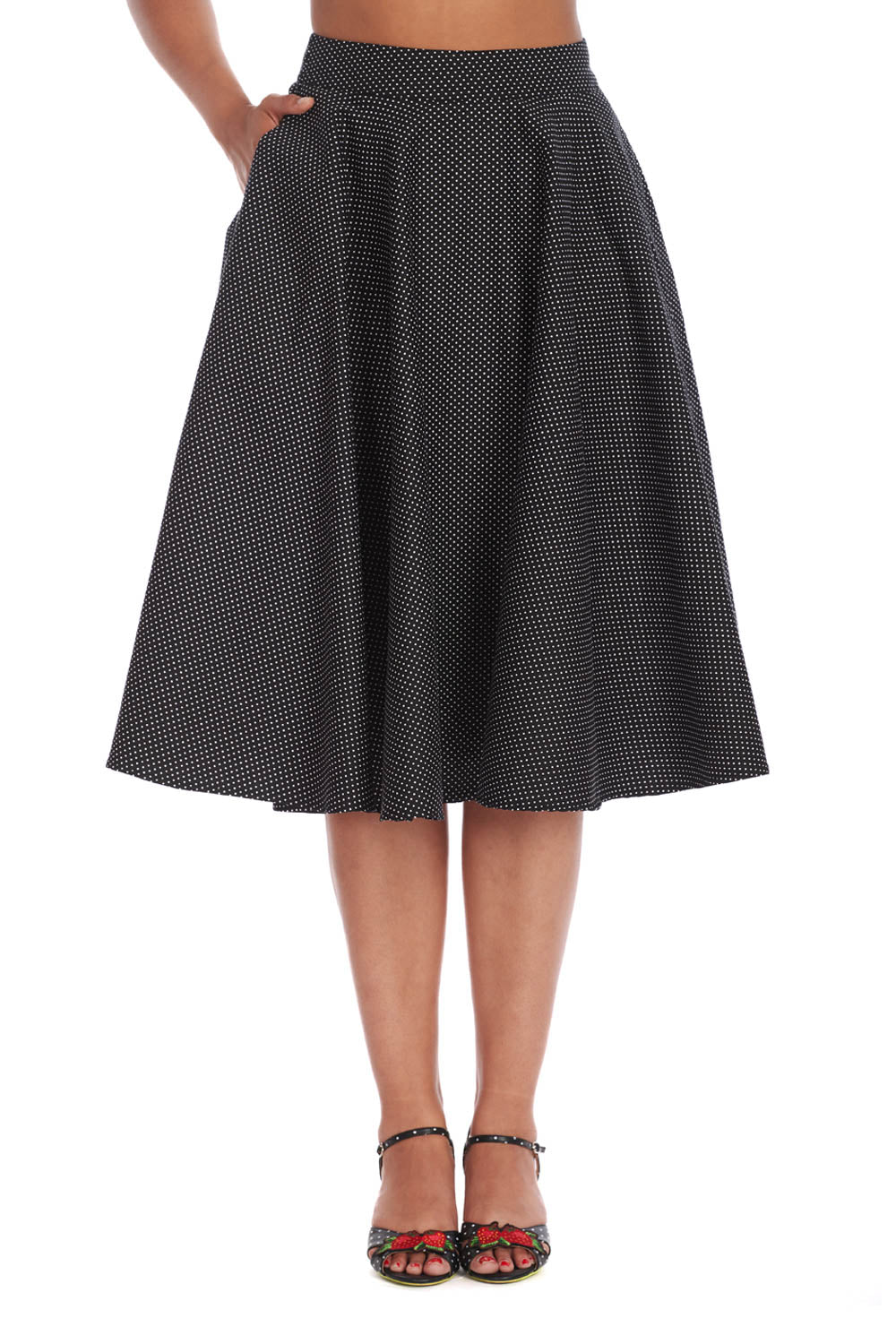 Mini Polka Queen Swing Skirt
