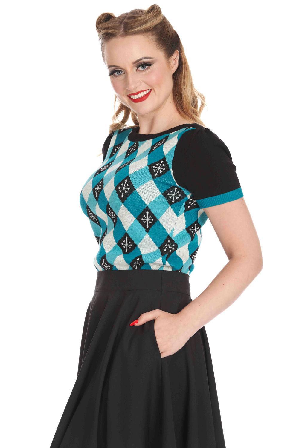 Darts & Checks Jumper