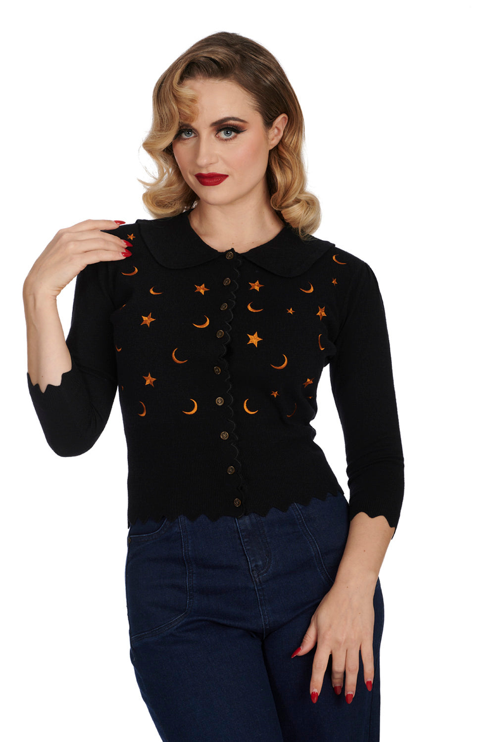 Black Half Moon Cardigan