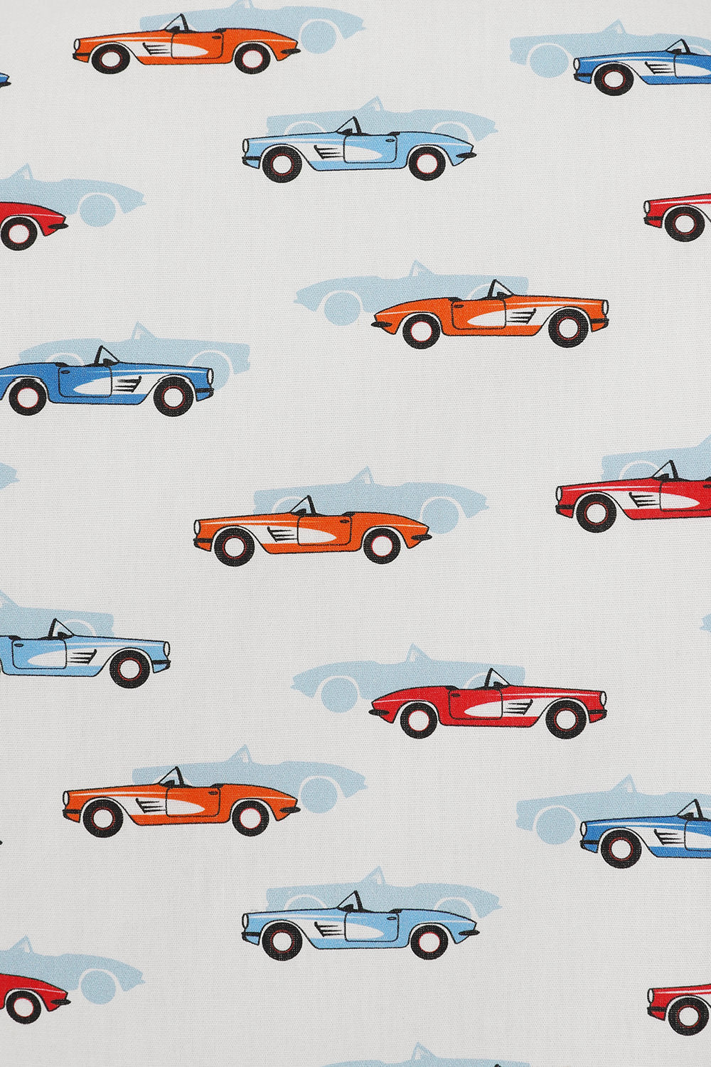 White Sandy Retro Car Blouse