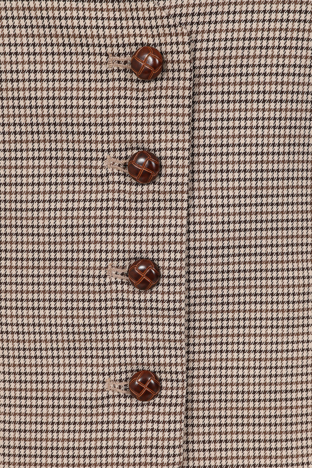 Brown Hallie Houndstooth Waistcoat