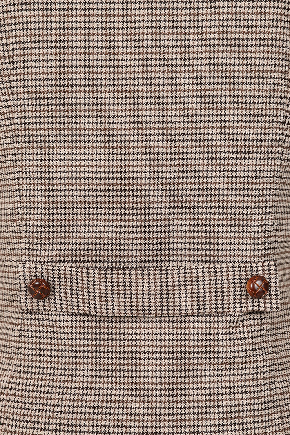 Brown Hallie Houndstooth Waistcoat