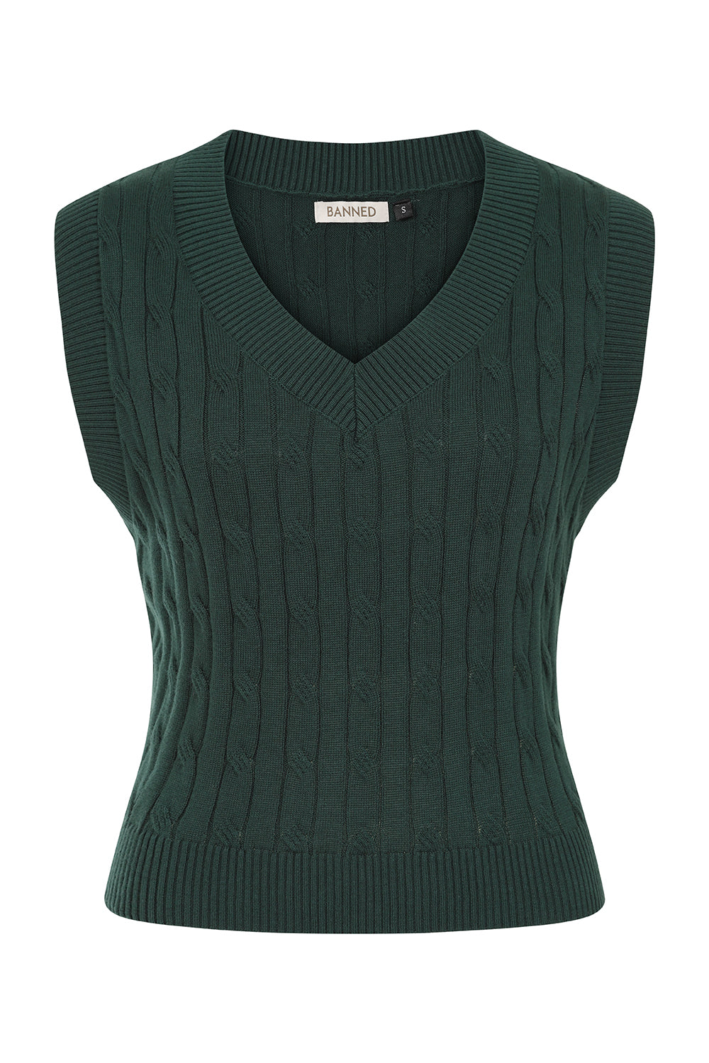 Green Olive Knitted Waistcoat