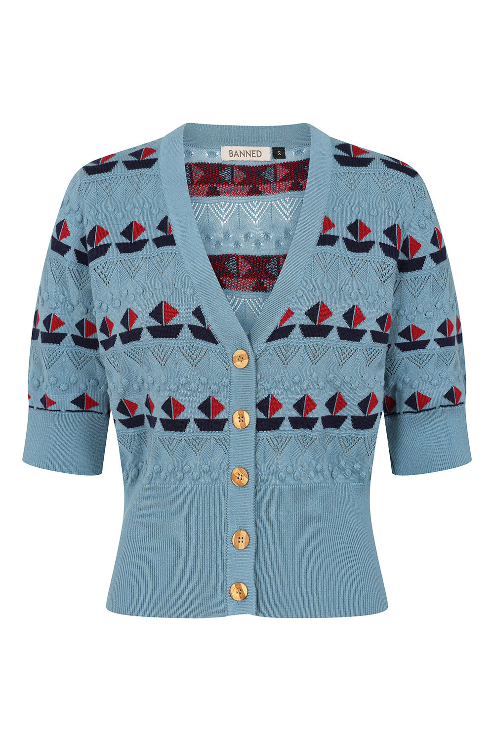 Short Sleeve Kitty Sail Cardigan