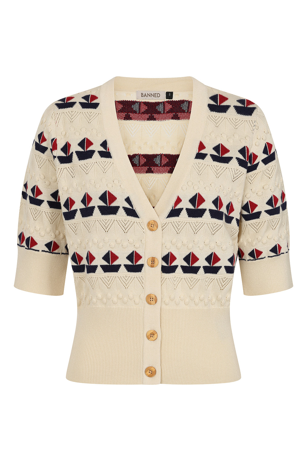 Short Sleeve Kitty Sail Cardigan