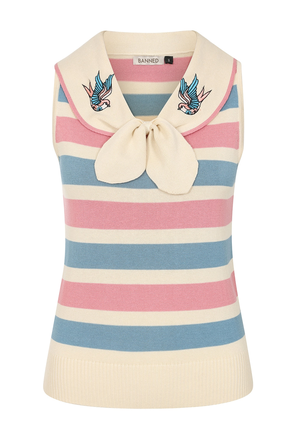 Cream Zelda Swallow Striped Jumper