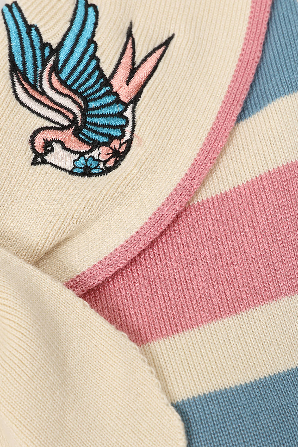 Cream Zelda Swallow Striped Jumper