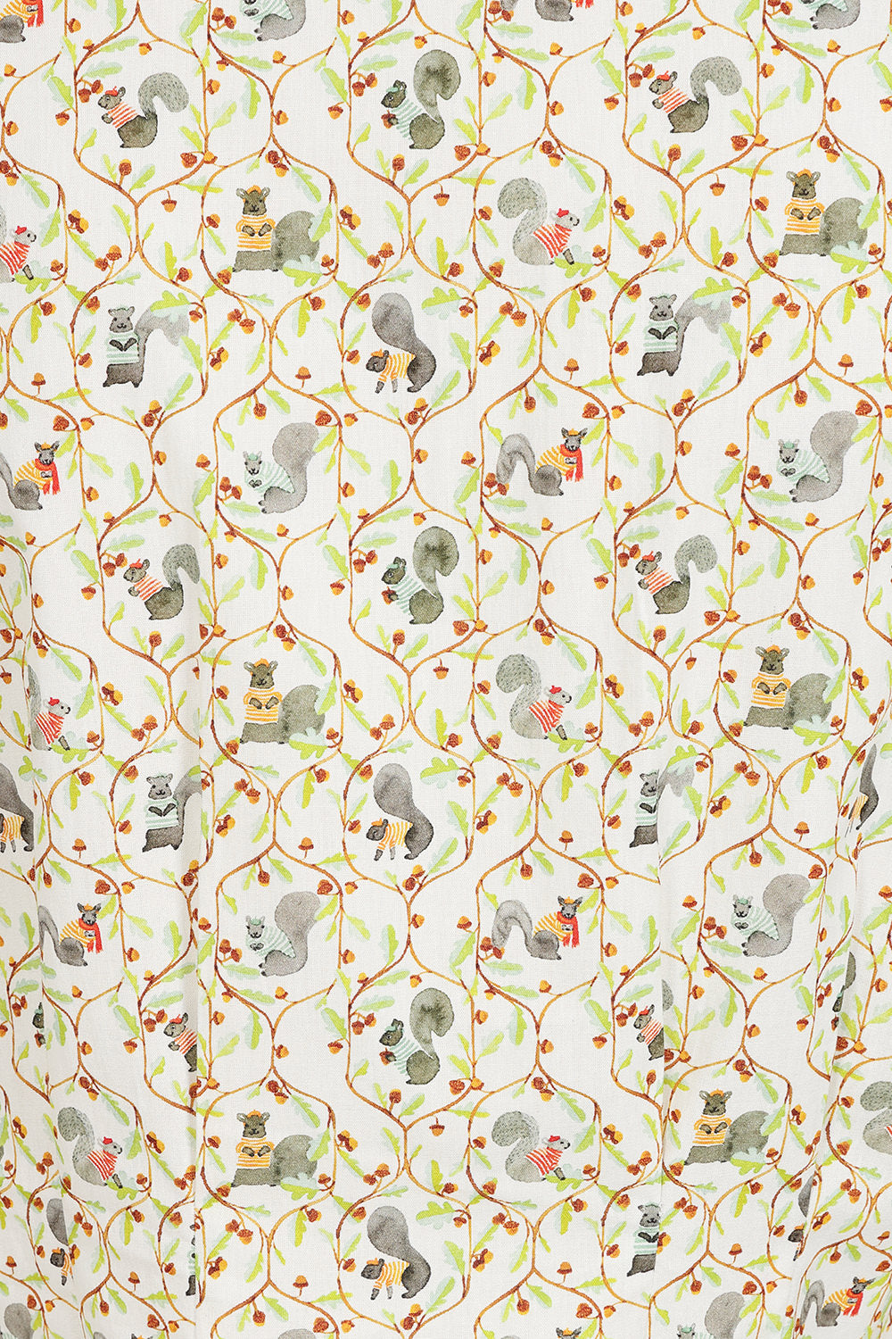 White Cherry Squirrel Blouse