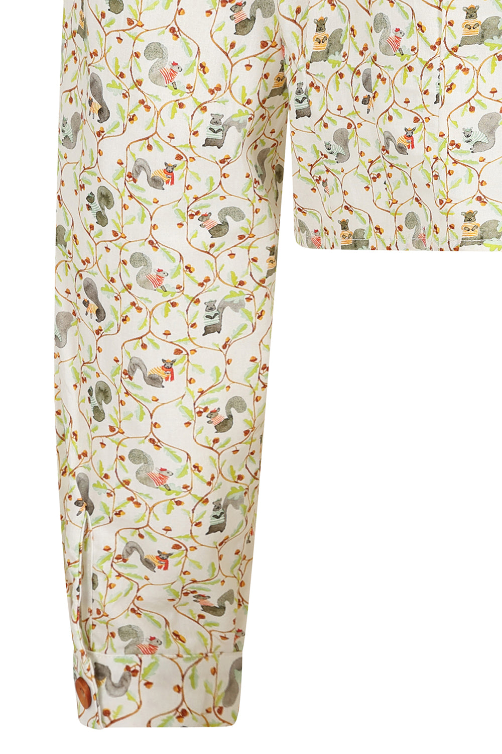 White Cherry Squirrel Blouse