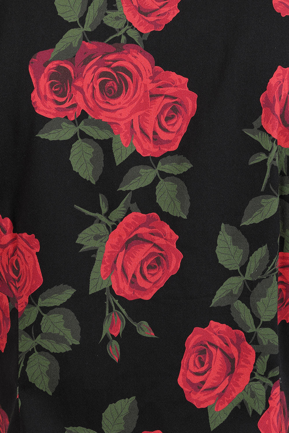 Black Lilly Romantic Roses Blouse