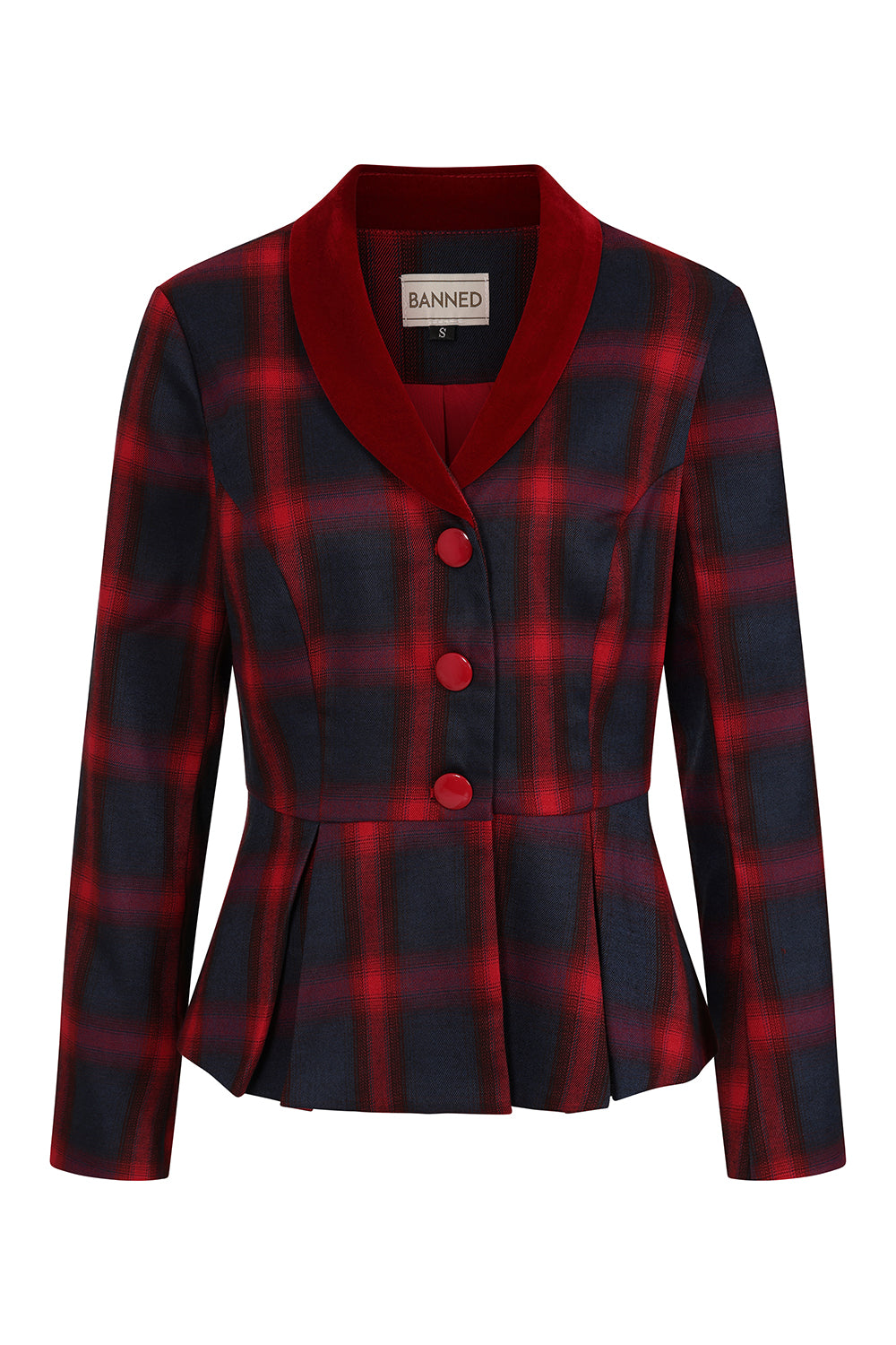 Red &amp; Blue Simona Check Jacket