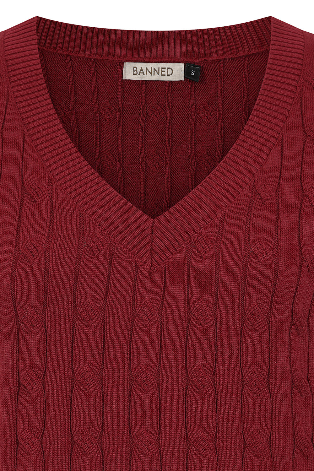 Burgundy Gina Knitted Waistcoat
