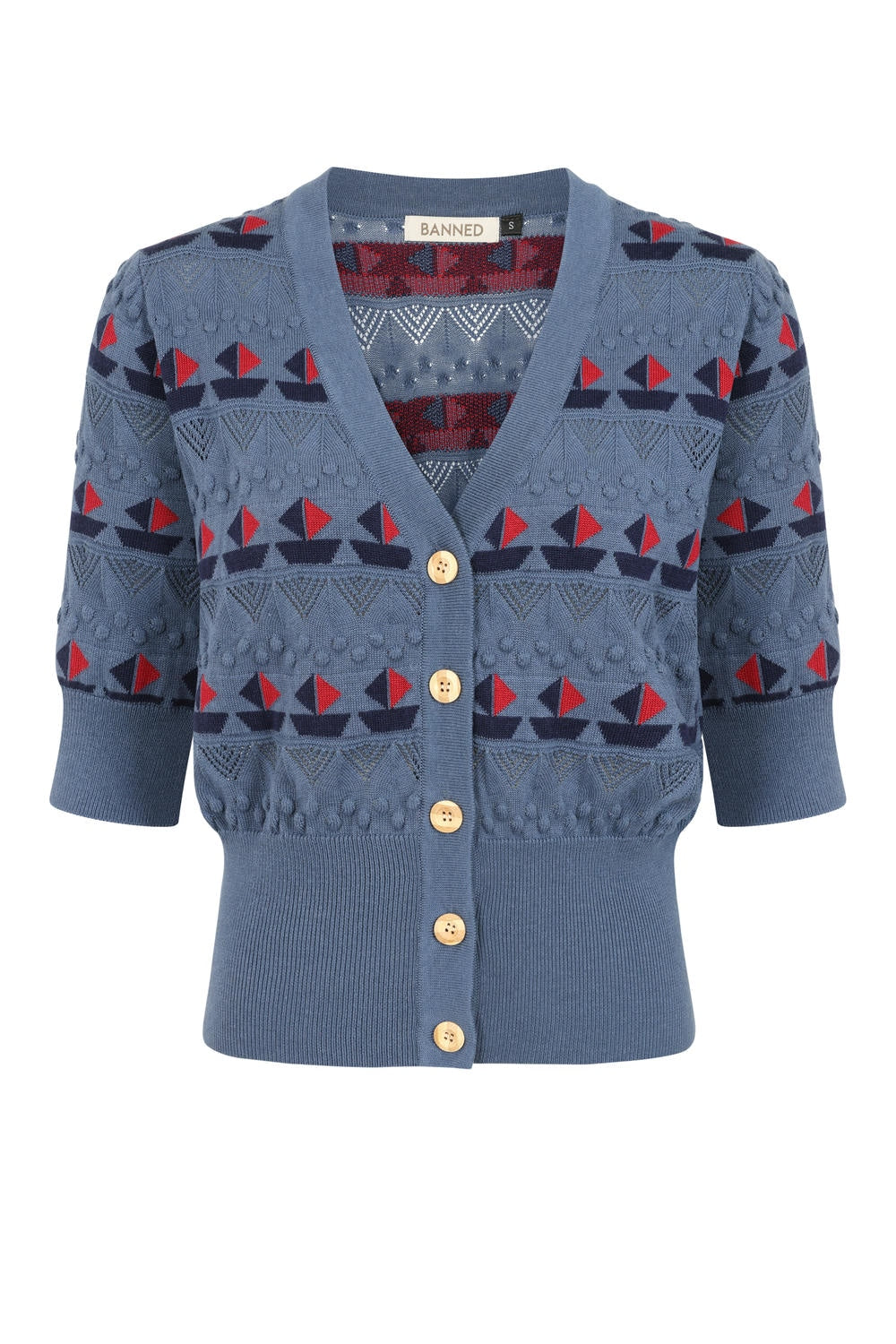 Short Sleeve Kitty Sail Cardigan