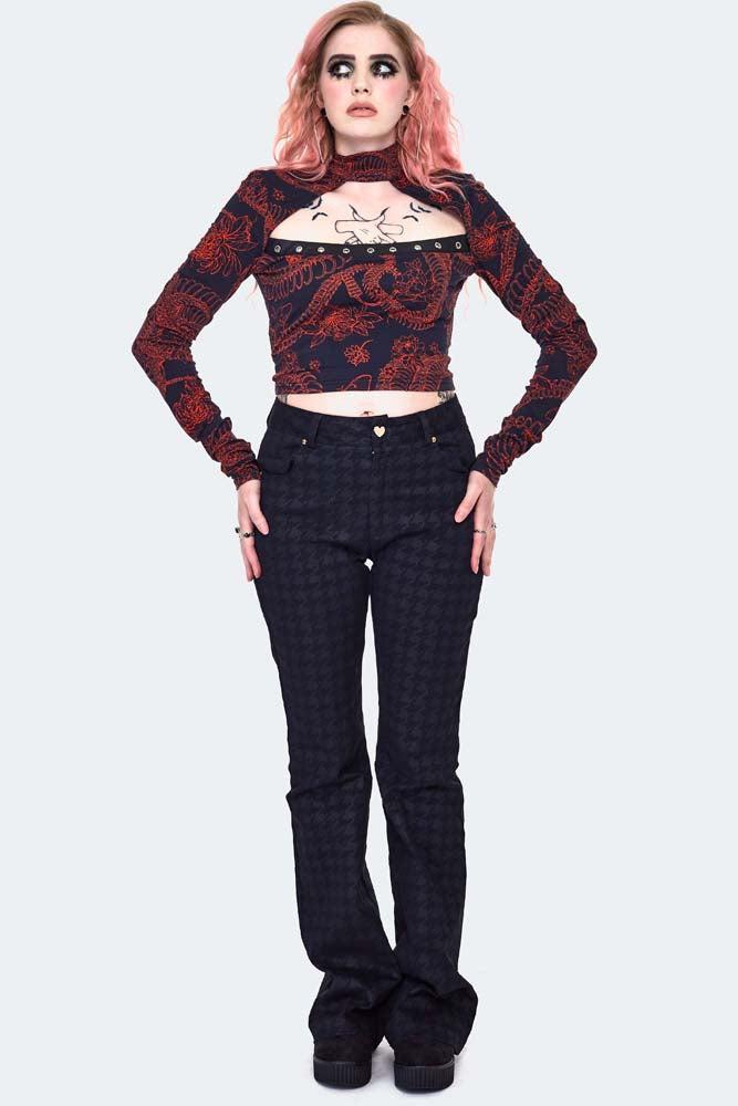 90s Snake Skeleton Long Sleeve Top