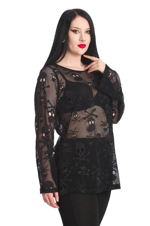 BFF Net Top-Banned-Dark Fashion Clothing