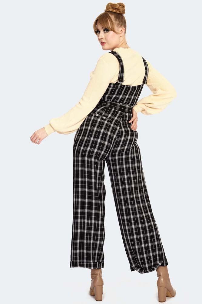 Bloom Plaid Jumpsuit-Voodoo Vixen-Dark Fashion Clothing