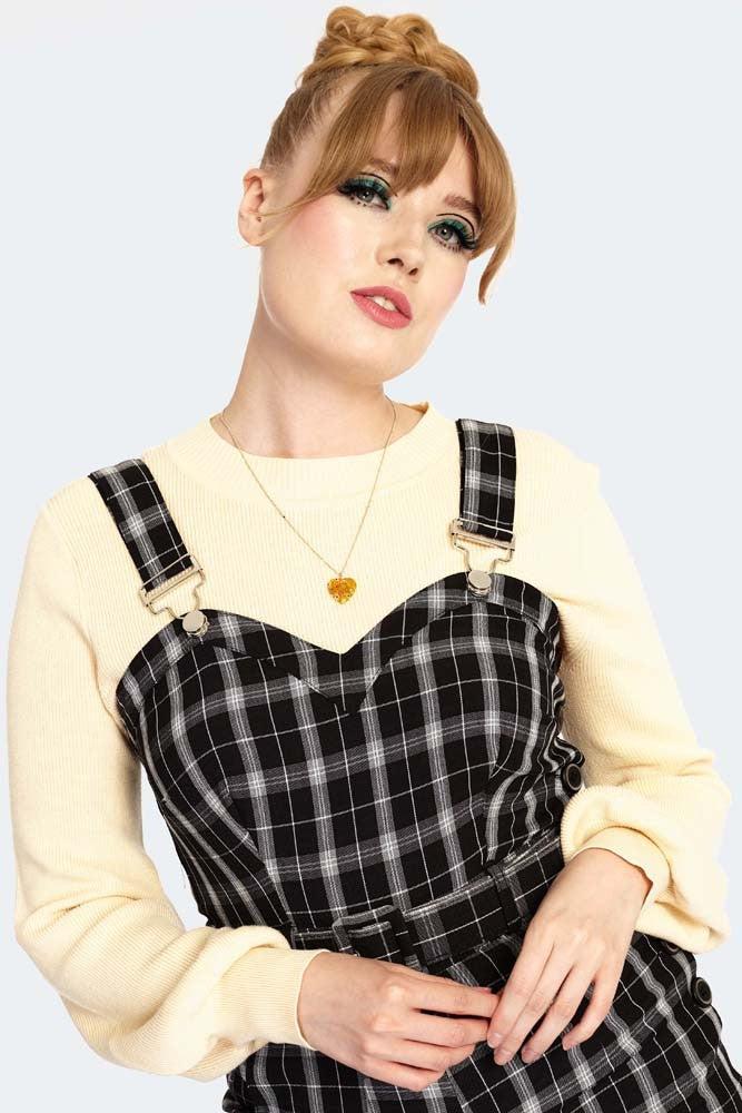 Bloom Plaid Jumpsuit-Voodoo Vixen-Dark Fashion Clothing