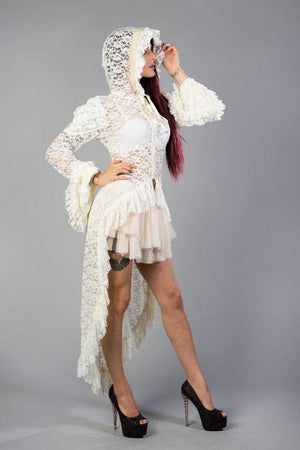 Dorothy Hooded Jacket In Lace-Burleska-Dark Fashion Clothing