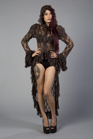 Dorothy Hooded Jacket In Lace-Burleska-Dark Fashion Clothing