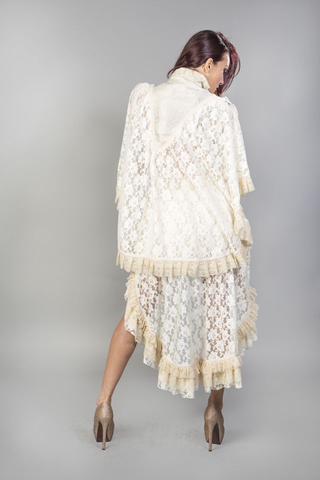 Draconia Black Lace King Brocade Bolero-Burleska-Dark Fashion Clothing