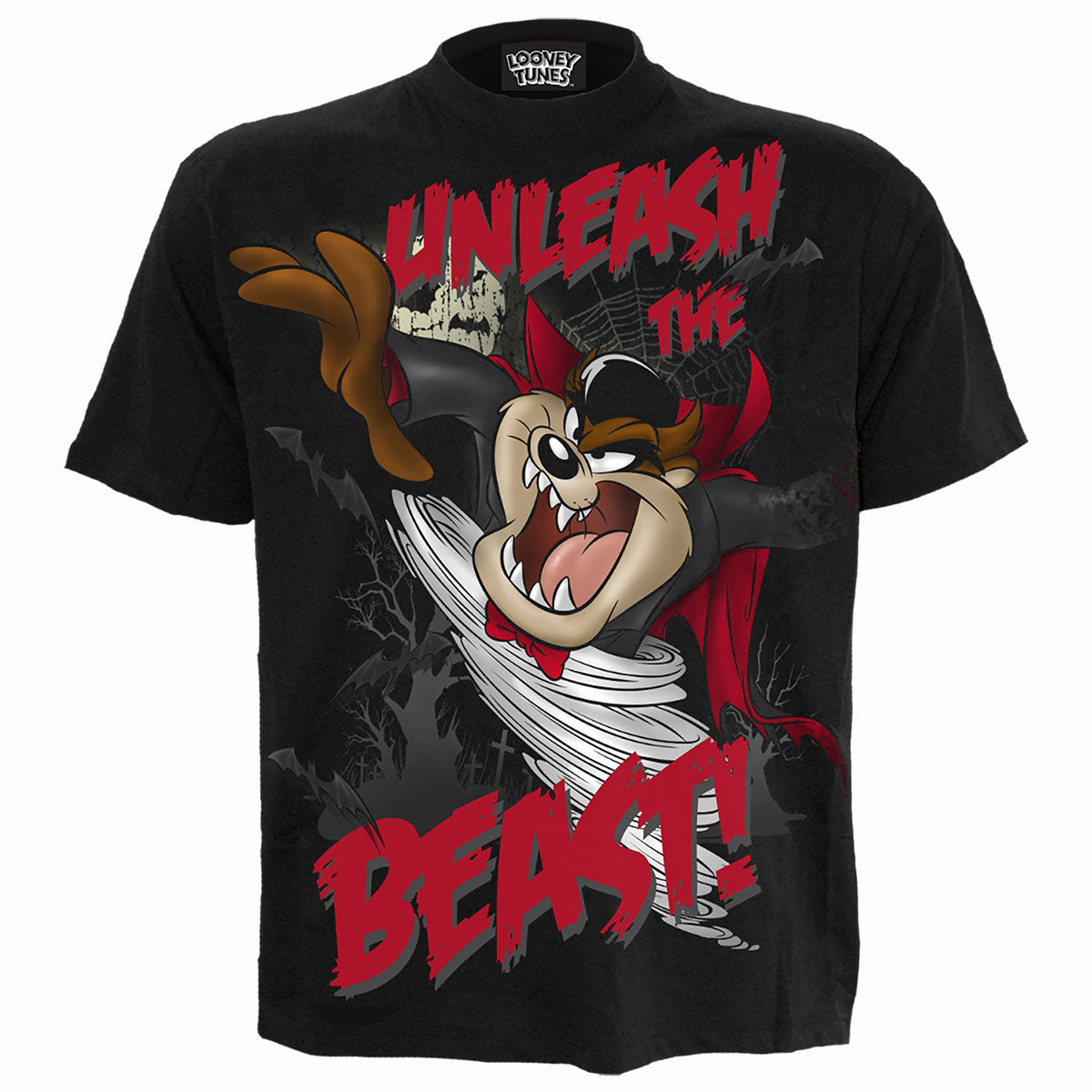 Taz - Unleash the Beast - Front Digital Print t-Shirt Black
