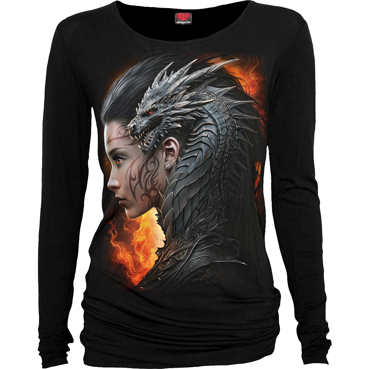 Draco Queen - (Digital Print) - Baggy Top Black