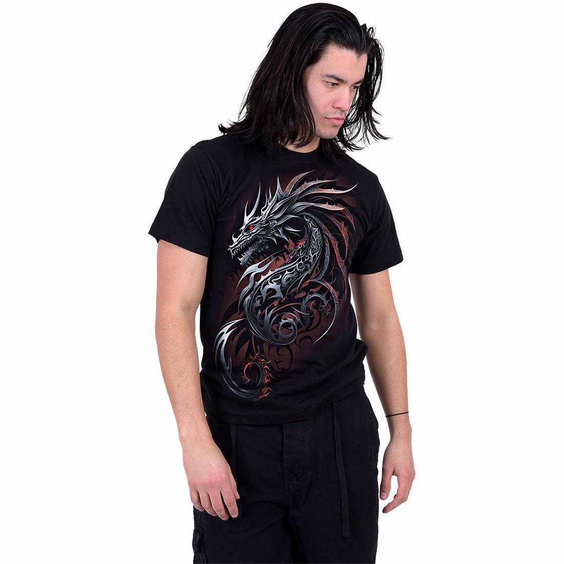 Dragon Shards - Front Print T-Shirt Black
